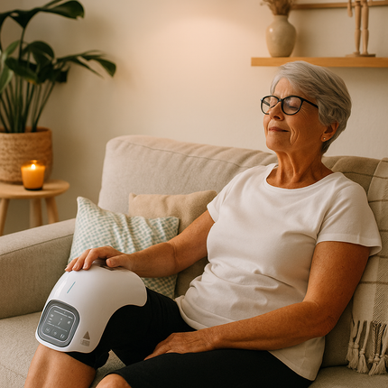 KneeTherm Pro+ – Avanceret knæmassager med varme og lysterapi