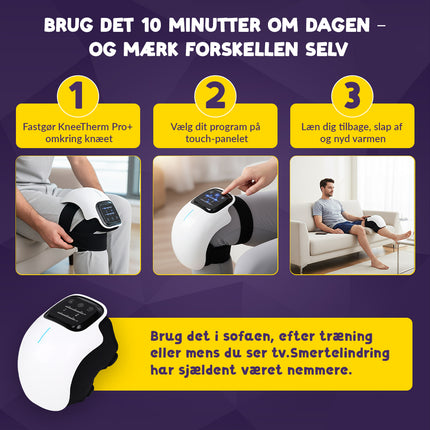 KneeTherm Pro+ – Avanceret knæmassager med varme og lysterapi