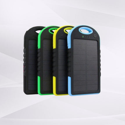 Solcelle powerbank med LED-lygte - Lader op i solen