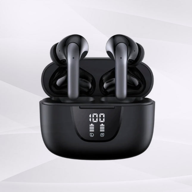 AirSound Pro – Trådløse Bluetooth 5.3 høretelefoner med opladningsetui og kraftfuld bass