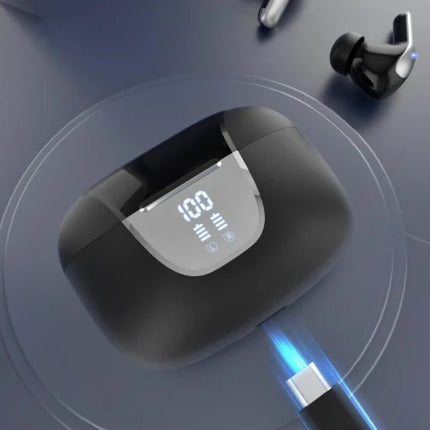 AirSound Pro – Trådløse Bluetooth 5.3 høretelefoner med opladningsetui og kraftfuld bass